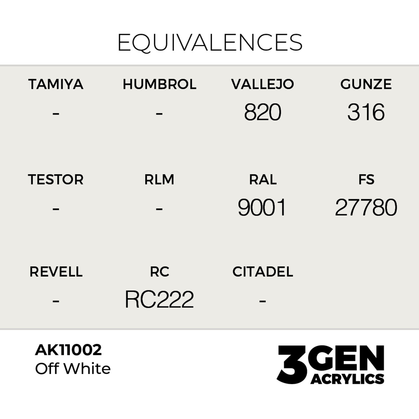 AK Interactive AK 3rd Gen Acrylics: Offwhite (17ml)