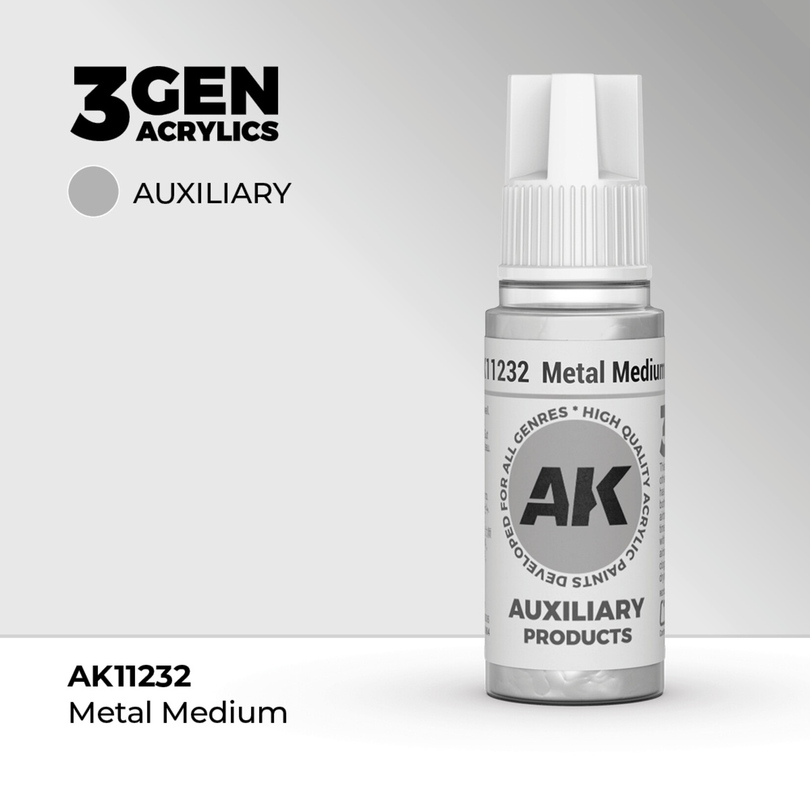AK Interactive AK 3rd Gen Acrylics: Metal Medium (17ml)