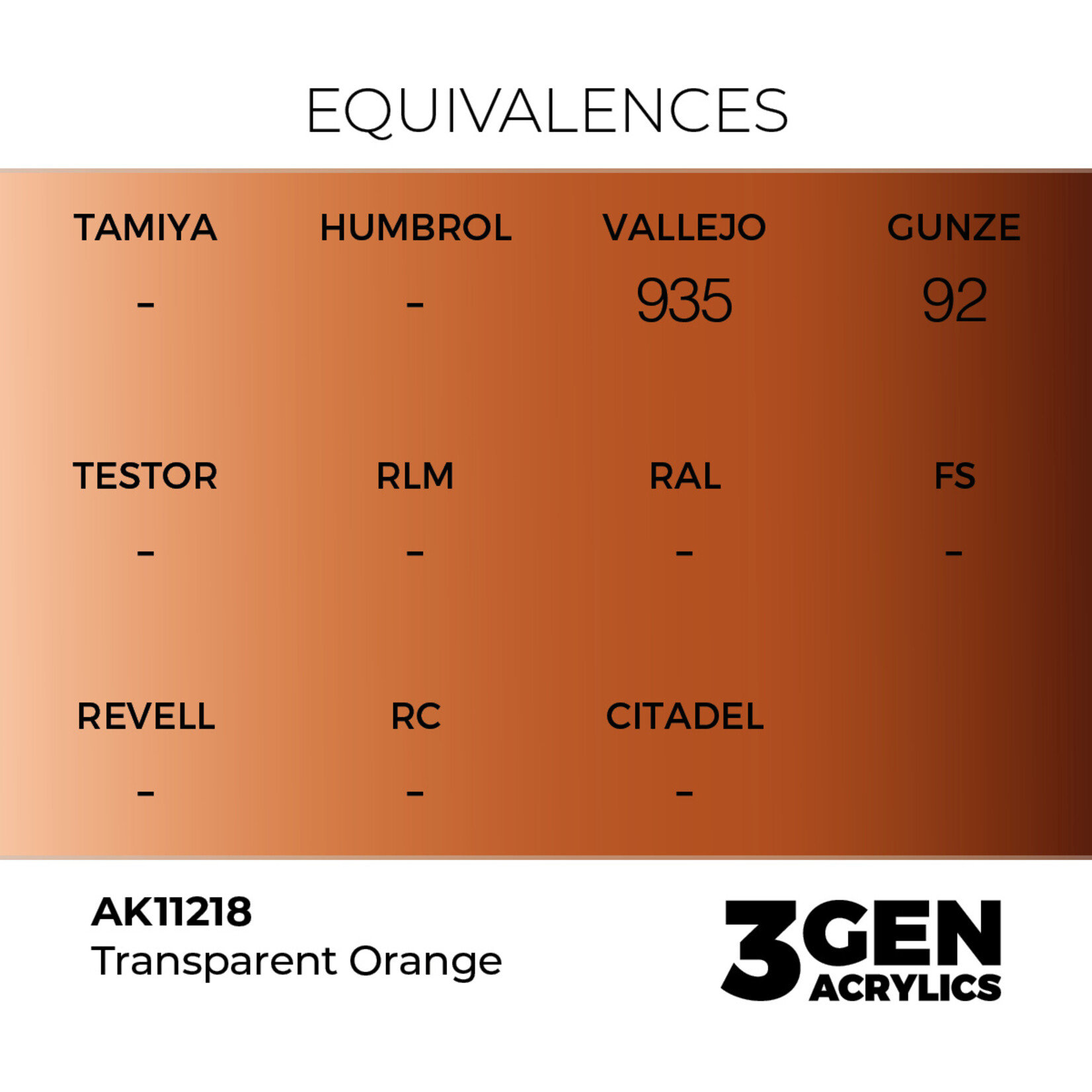 AK Interactive AK 3rd Gen Acrylics: Clear Orange (17ml) **