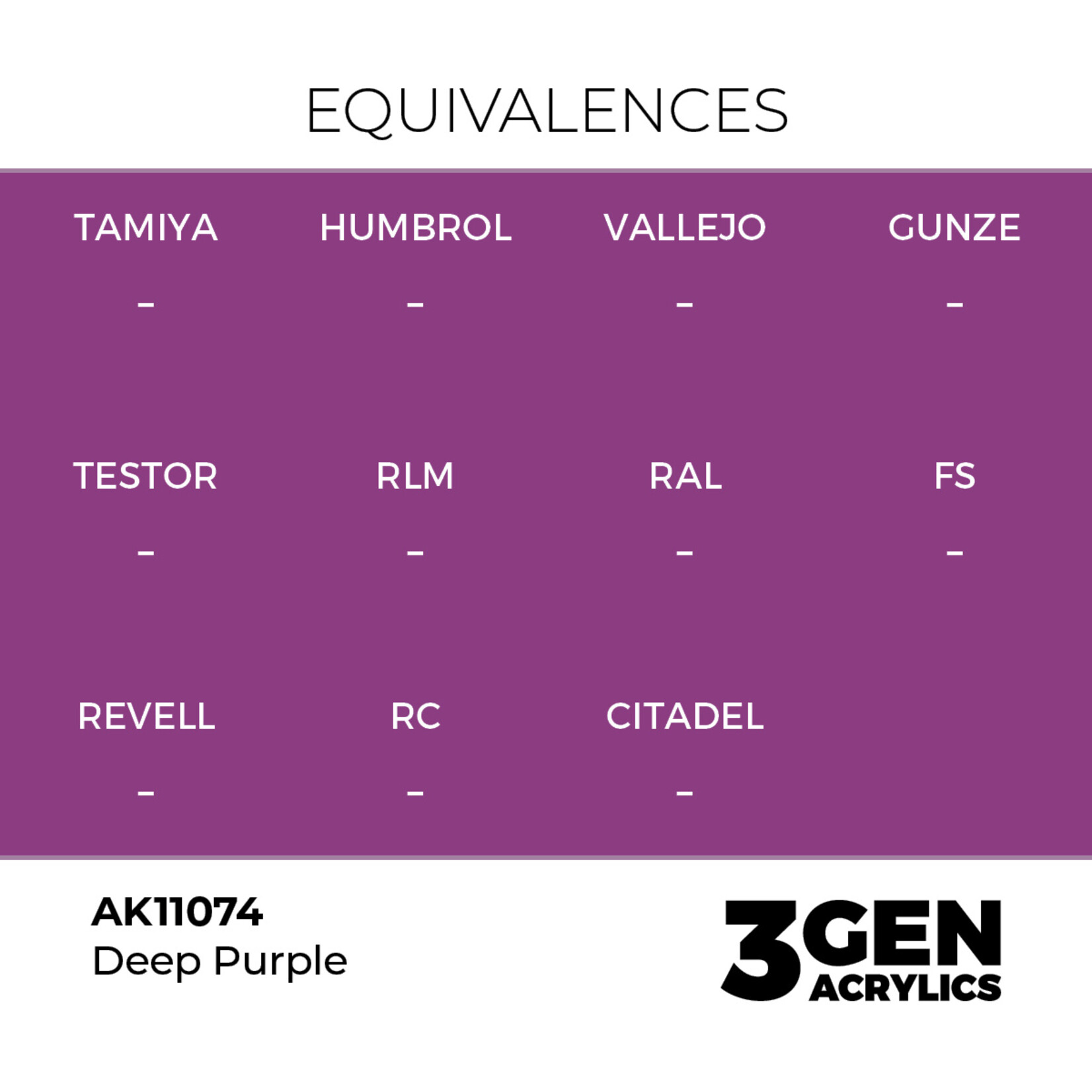 AK Interactive AK 3rd Gen Acrylics: Deep Purple (17ml)