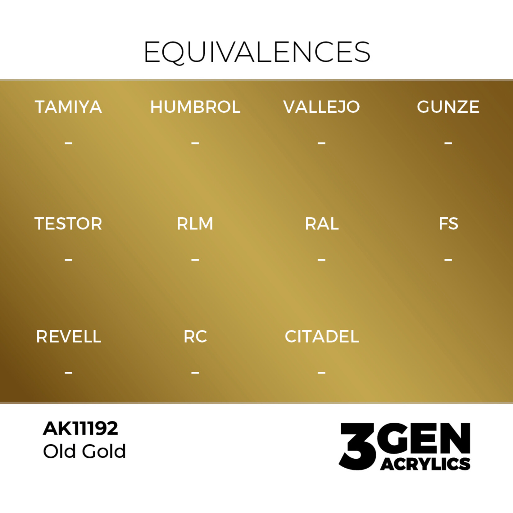 AK Interactive AK 3rd Gen Acrylics: Old Gold (17ml)