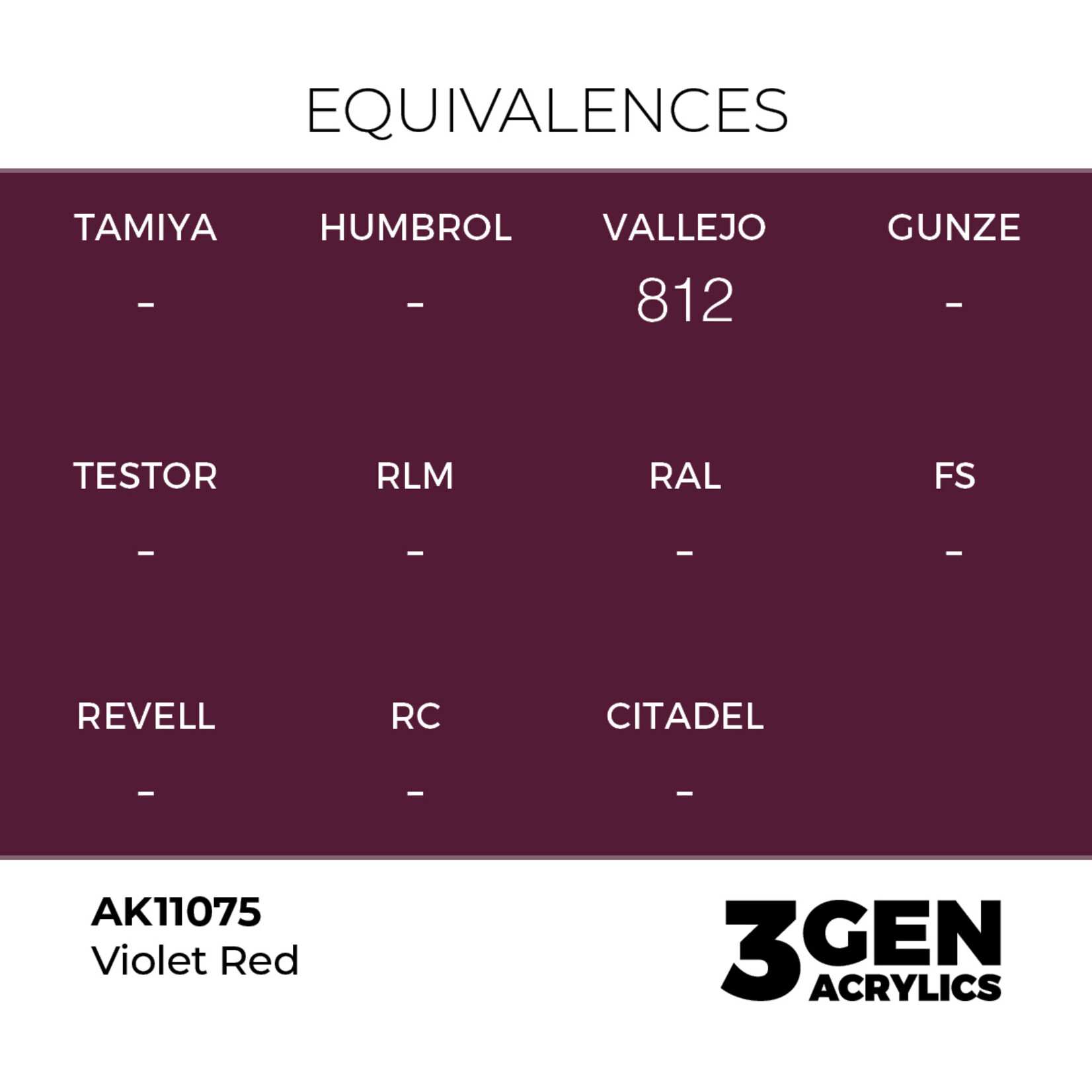AK Interactive AK 3rd Gen Acrylics: Violet Red (17ml)