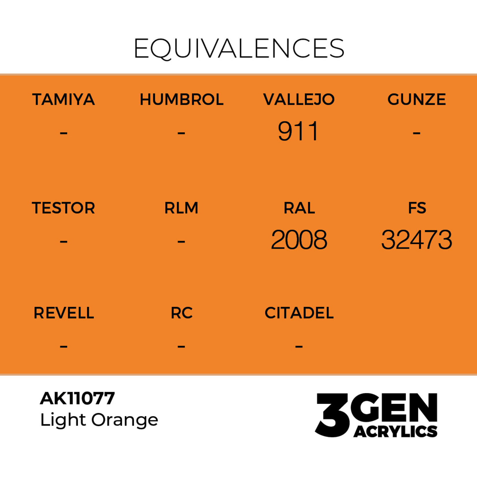 AK Interactive AK 3rd Gen Acrylics: Light Orange (17ml)