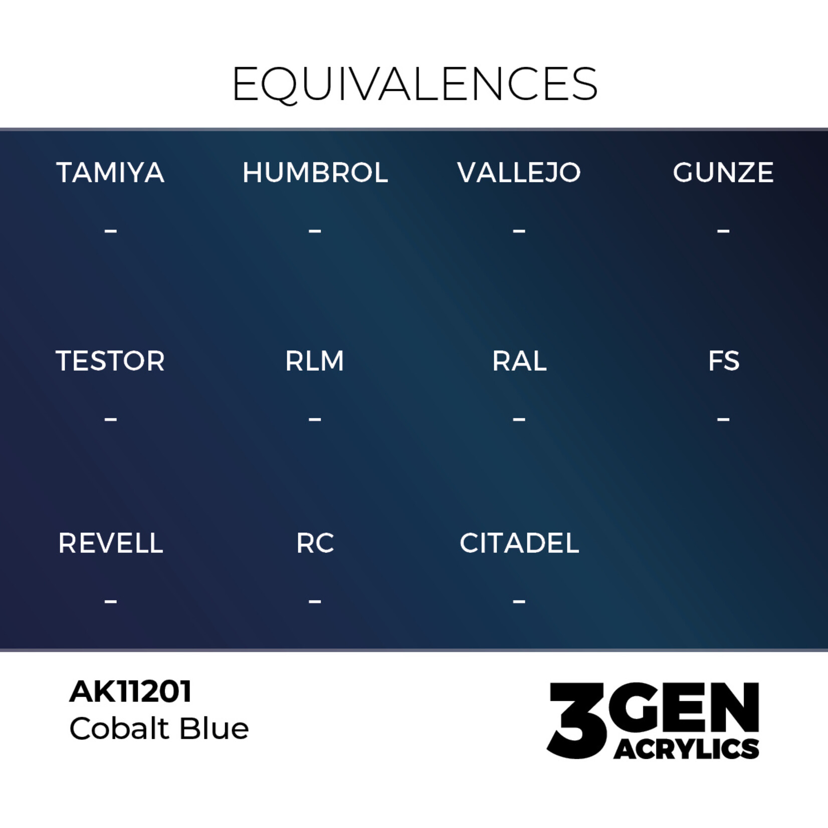 AK Interactive AK 3rd Gen Acrylics: Cobalt Blue (17ml)