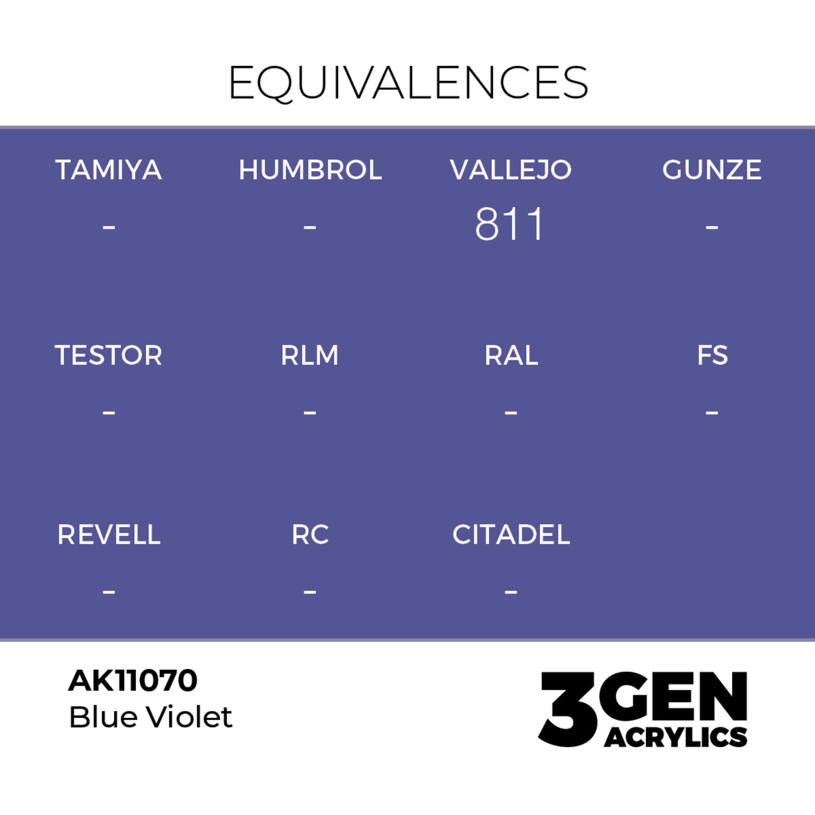 AK Interactive AK 3rd Gen Acrylics: Blue Violet (17ml)