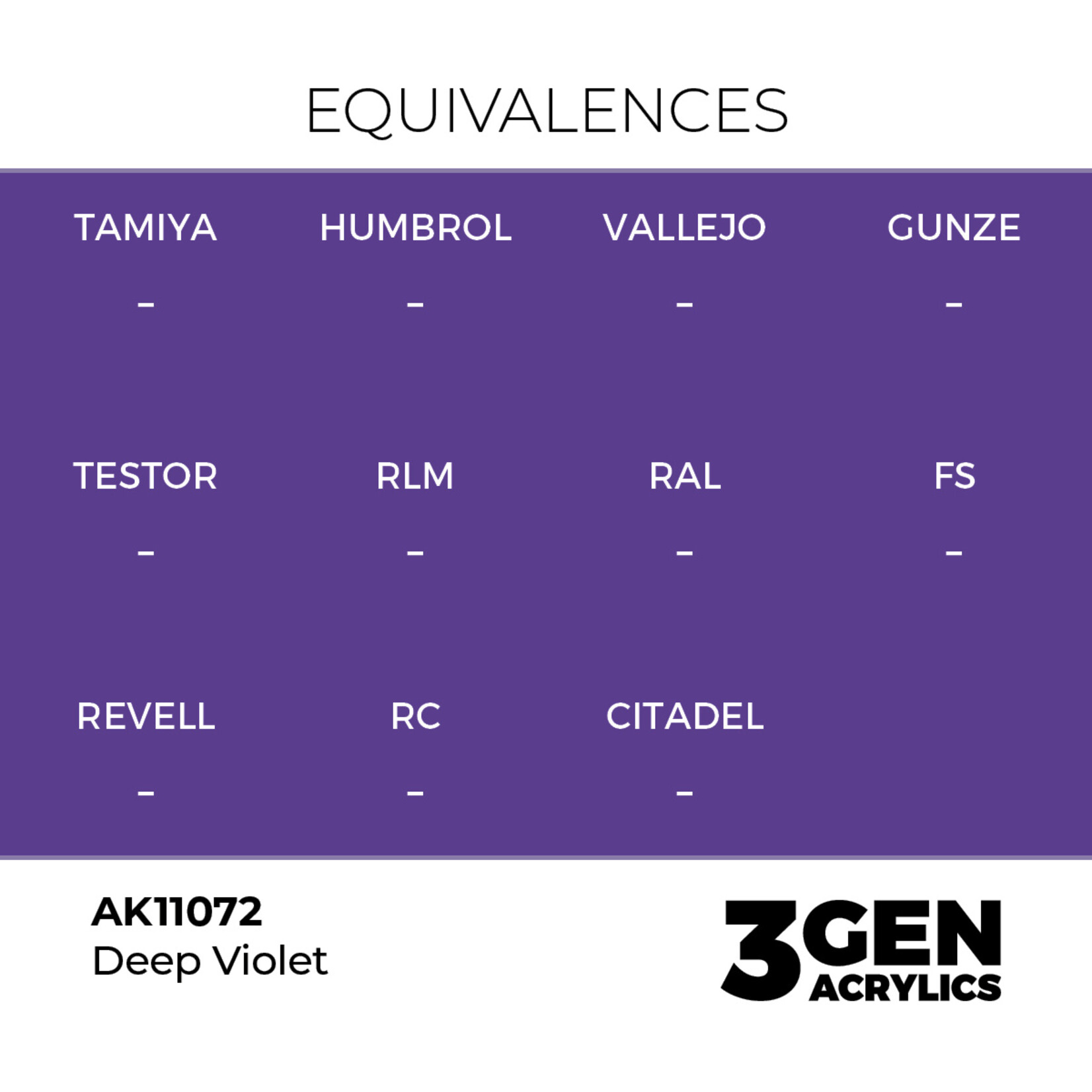 AK Interactive AK 3rd Gen Acrylics: Deep Violet (17ml)