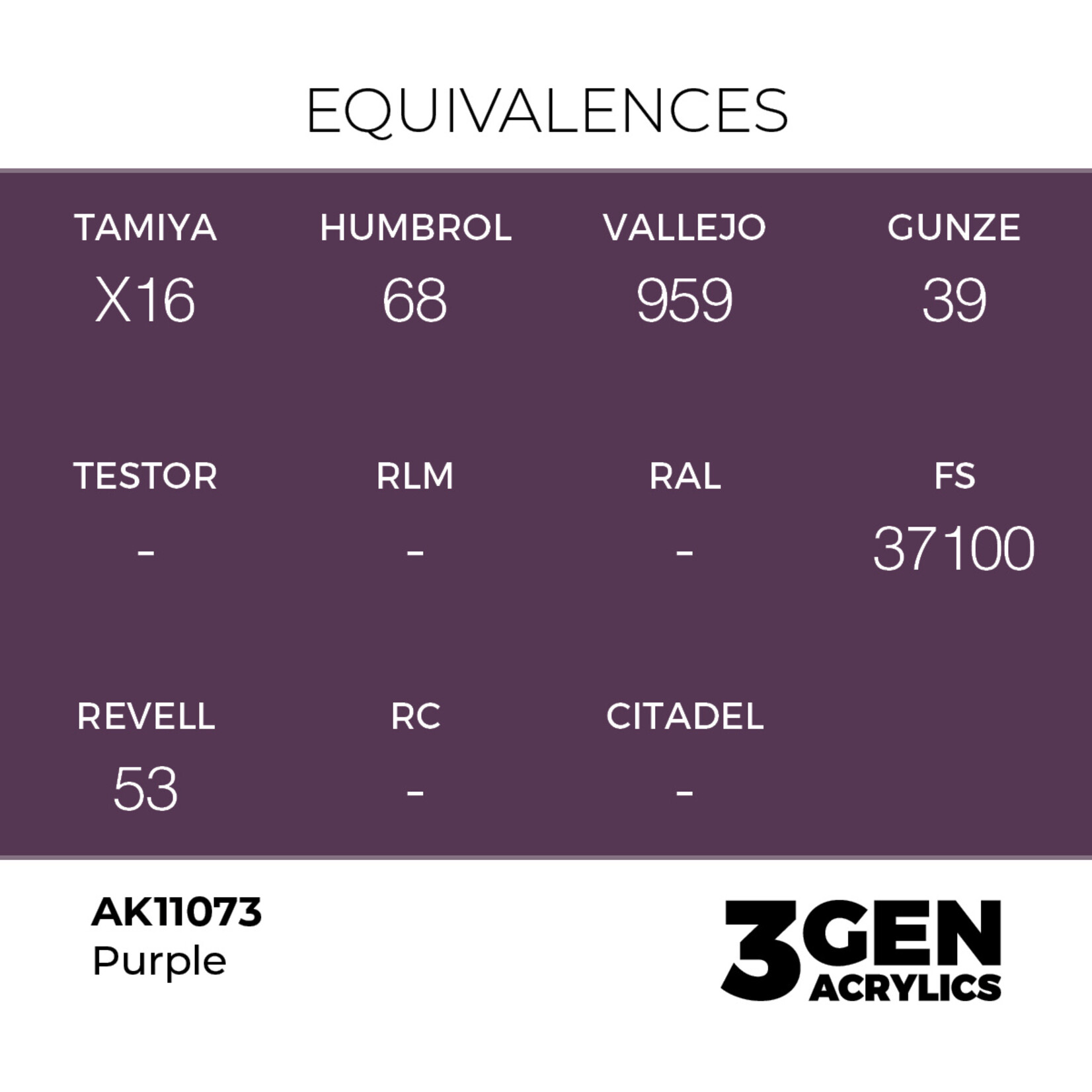 AK Interactive AK 3rd Gen Acrylics: Purple (17ml)