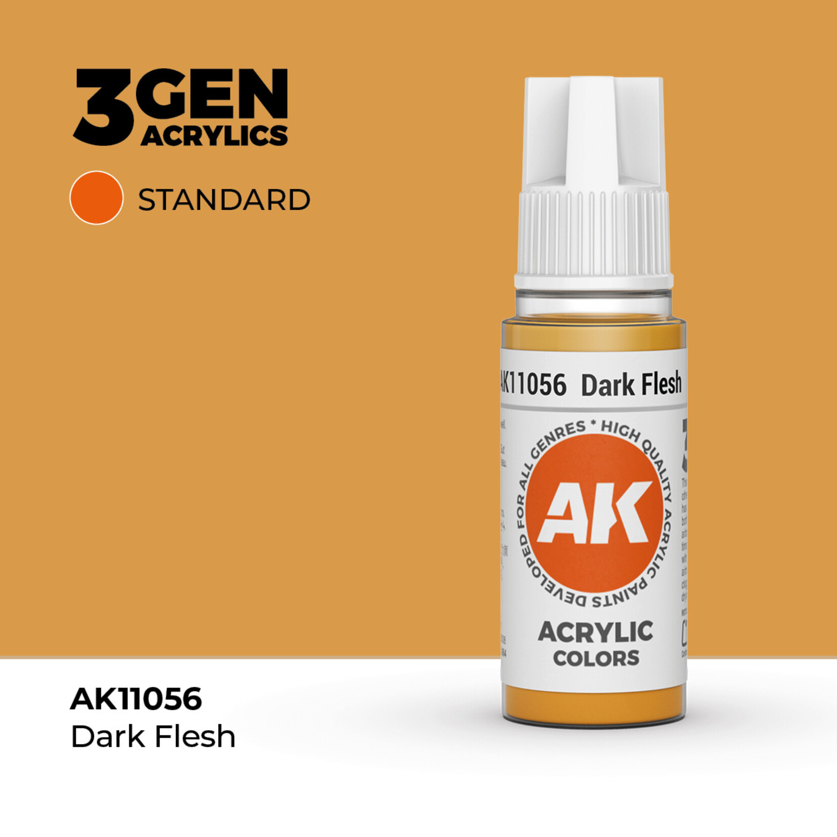 AK Interactive AK 3rd Gen Acrylics: Dark Flesh (17ml)