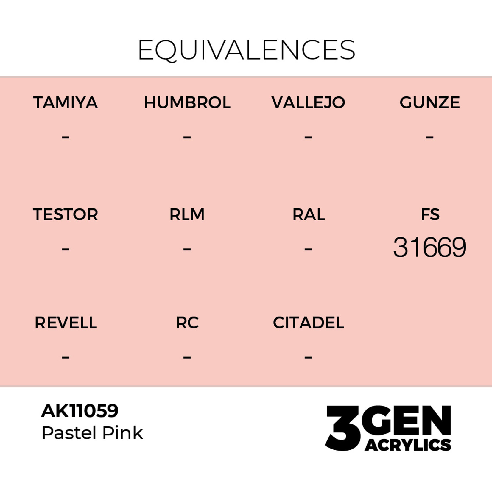 AK Interactive AK 3rd Gen Acrylics: Pastel Pink (17ml)
