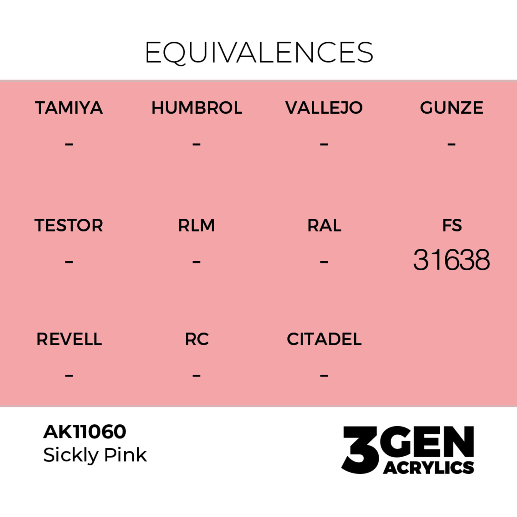 AK Interactive AK 3rd Gen Acrylics: Sickly Pink (17ml)