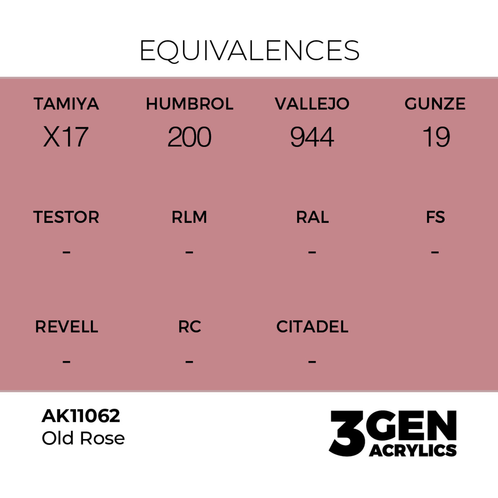 AK Interactive AK 3rd Gen Acrylics: Old Rose (17ml)