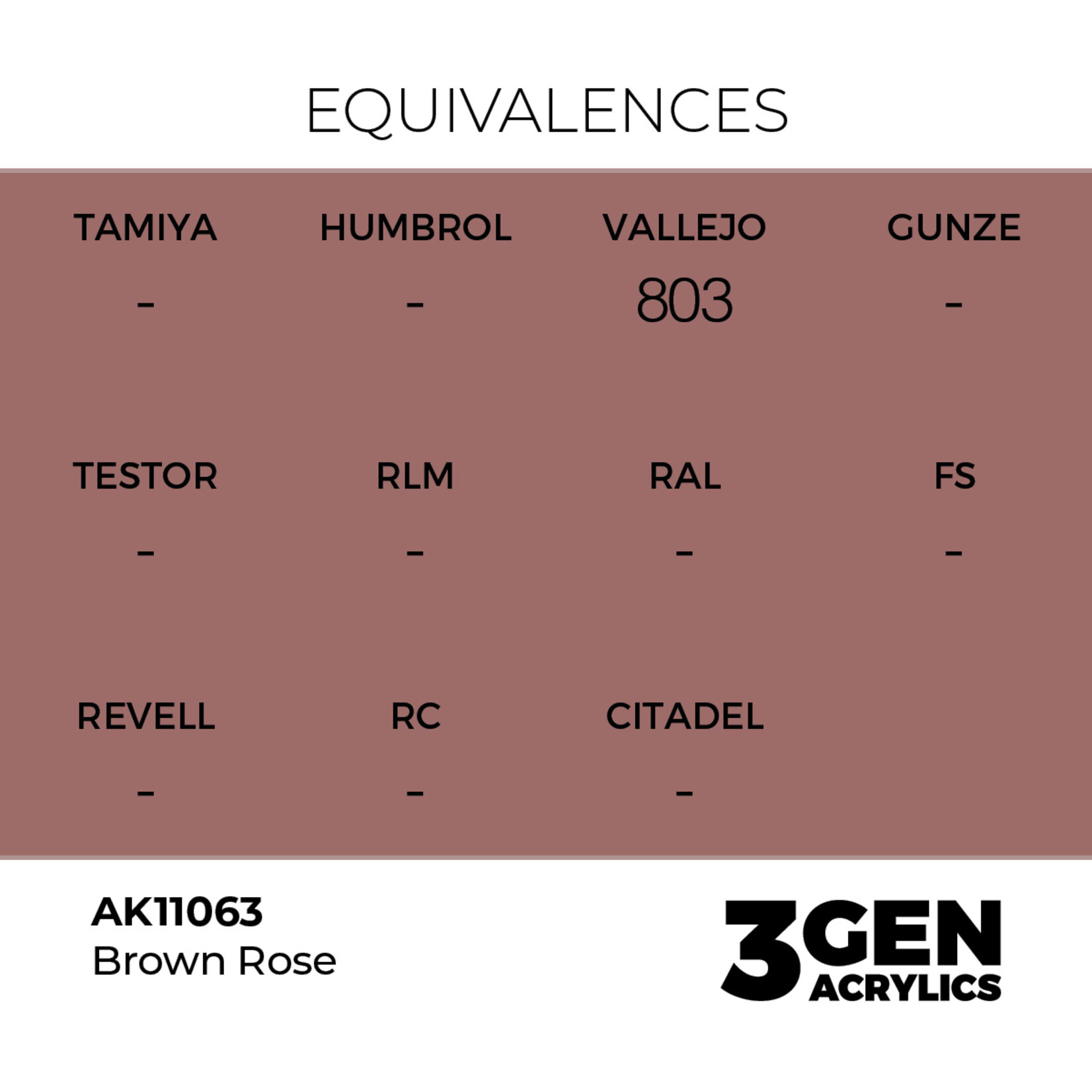AK Interactive AK 3rd Gen Acrylics: Brown Rose (17ml)