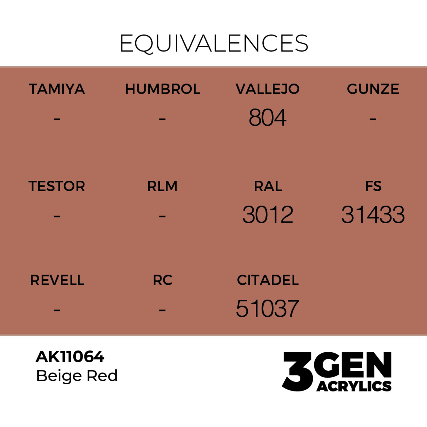AK Interactive AK 3rd Gen Acrylics: Beige Red (17ml)