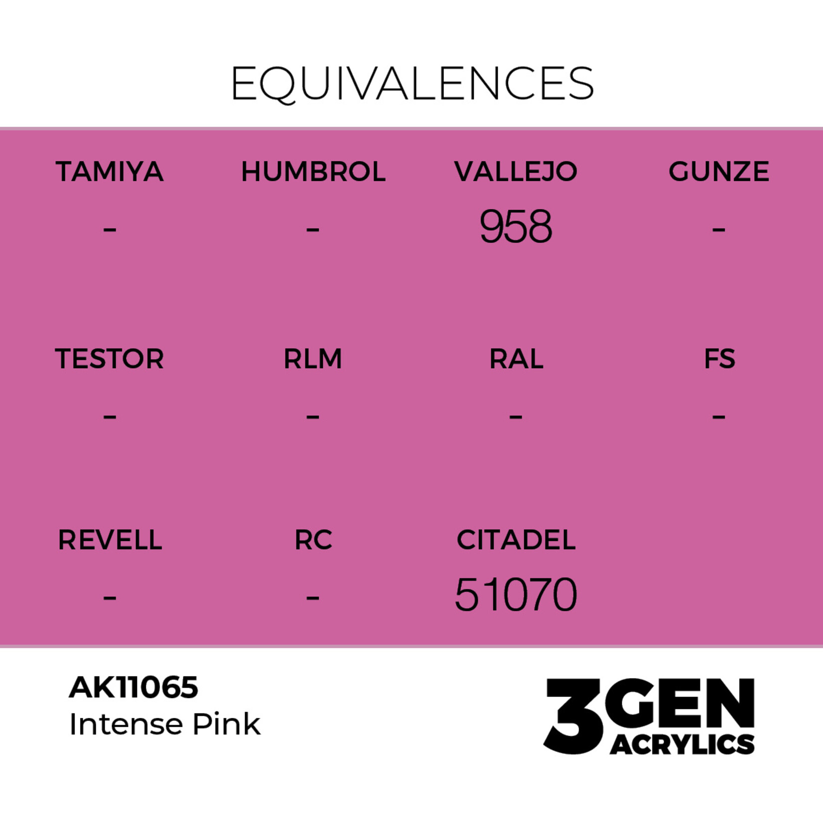 AK Interactive AK 3rd Gen Acrylics: Intense Pink (17ml)