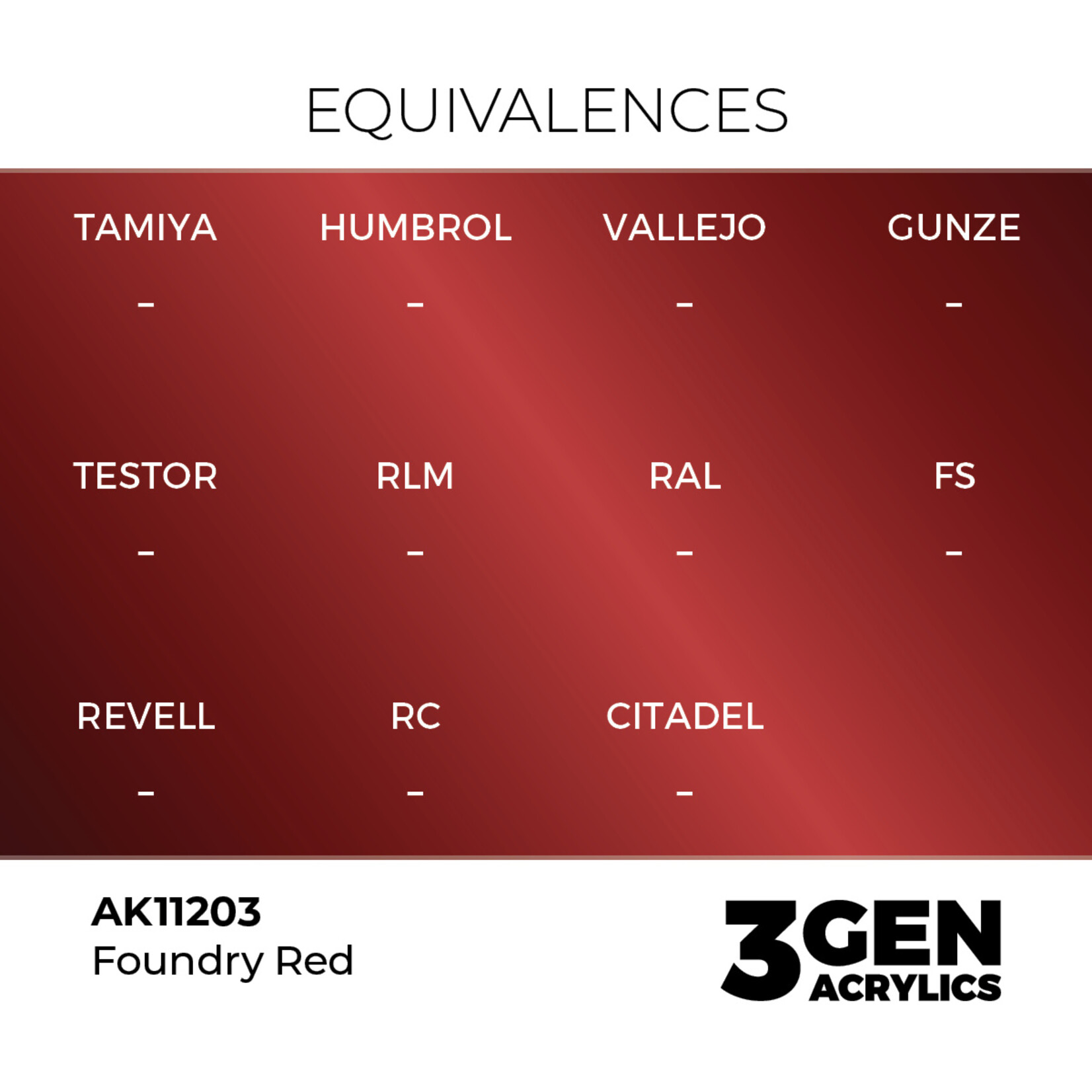 AK Interactive AK 3rd Gen Acrylics: Foundry Red (17ml)