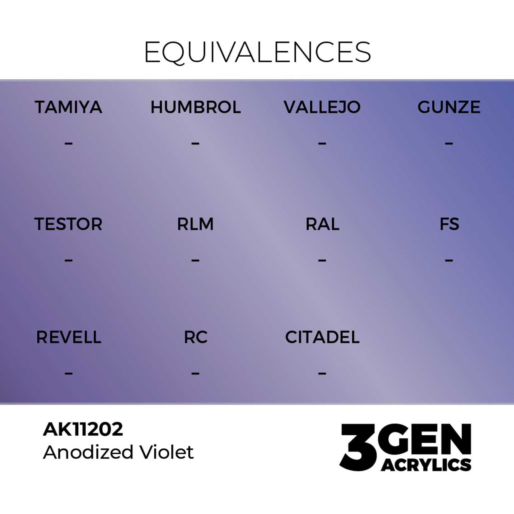 AK Interactive AK 3rd Gen Acrylics: Anodized Violet (17ml)