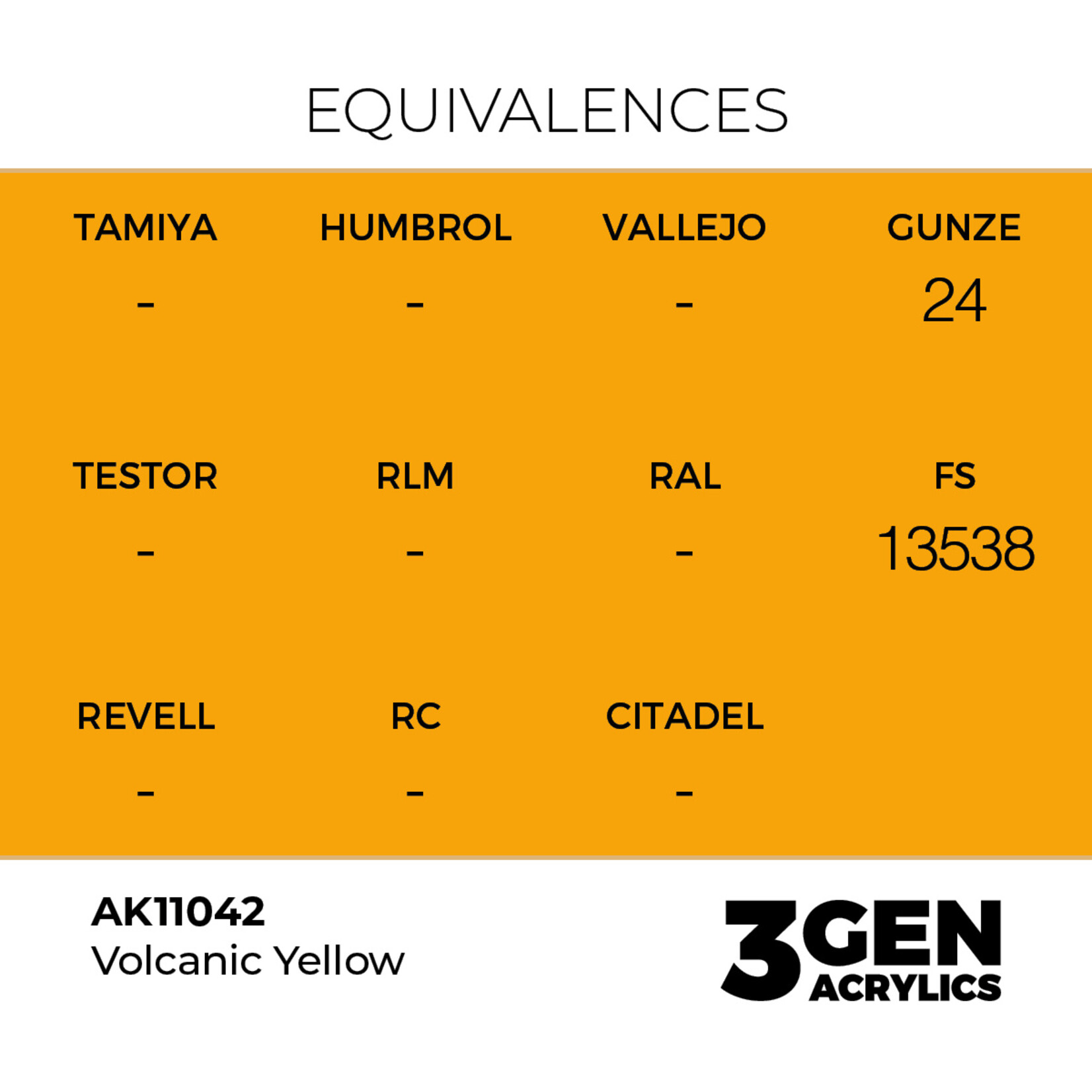 AK Interactive AK 3rd Gen Acrylics: Volcanic Yellow (17ml)