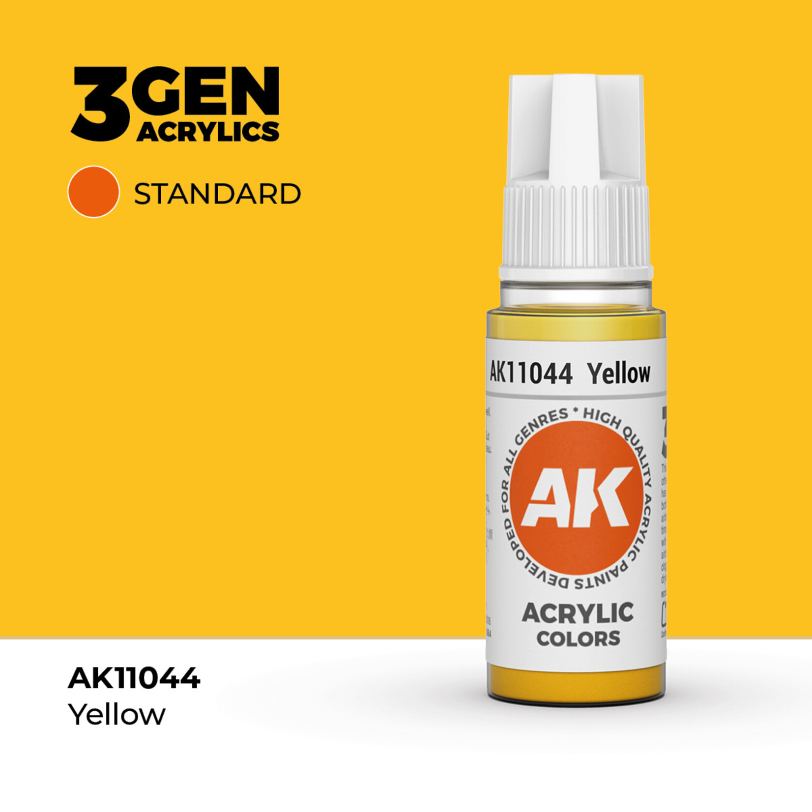 AK Interactive AK 3rd Gen Acrylics: Yellow (17ml)
