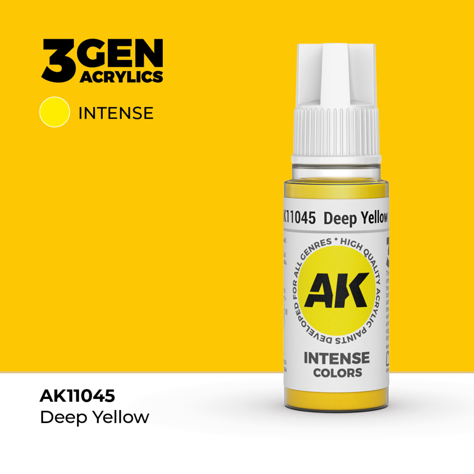 AK Interactive AK 3rd Gen Acrylics: Deep Yellow (17ml)