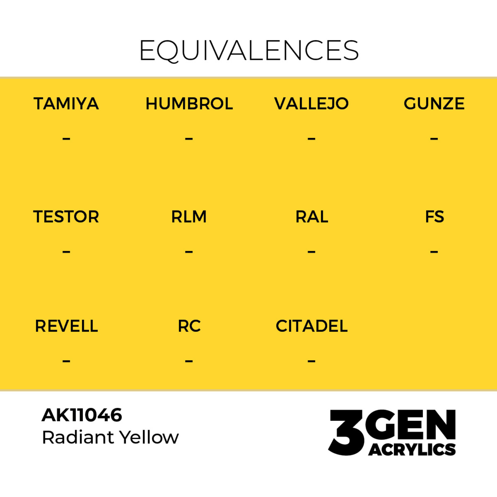 AK Interactive AK 3rd Gen Acrylics: Radiant Yellow (17ml)