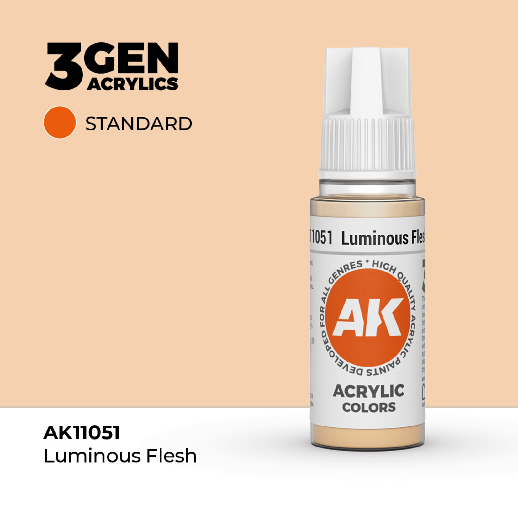 AK Interactive AK 3rd Gen Acrylics: Luminous Flesh (17ml)