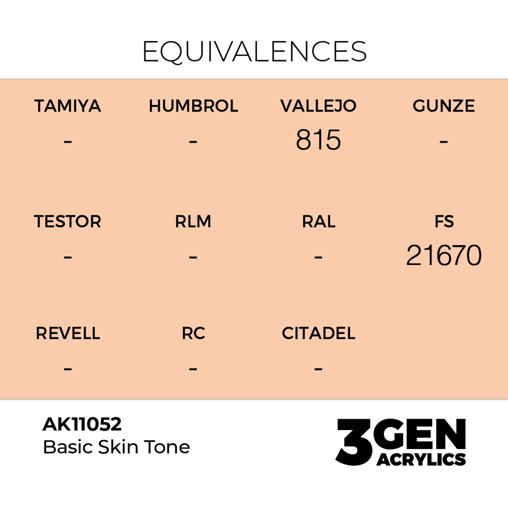 AK Interactive AK 3rd Gen Acrylics: Basic Skin Tone (17ml)