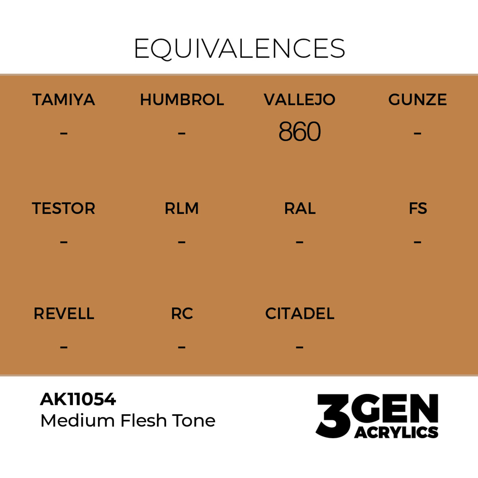 AK Interactive AK 3rd Gen Acrylics: Medium Flesh Tone (17ml)