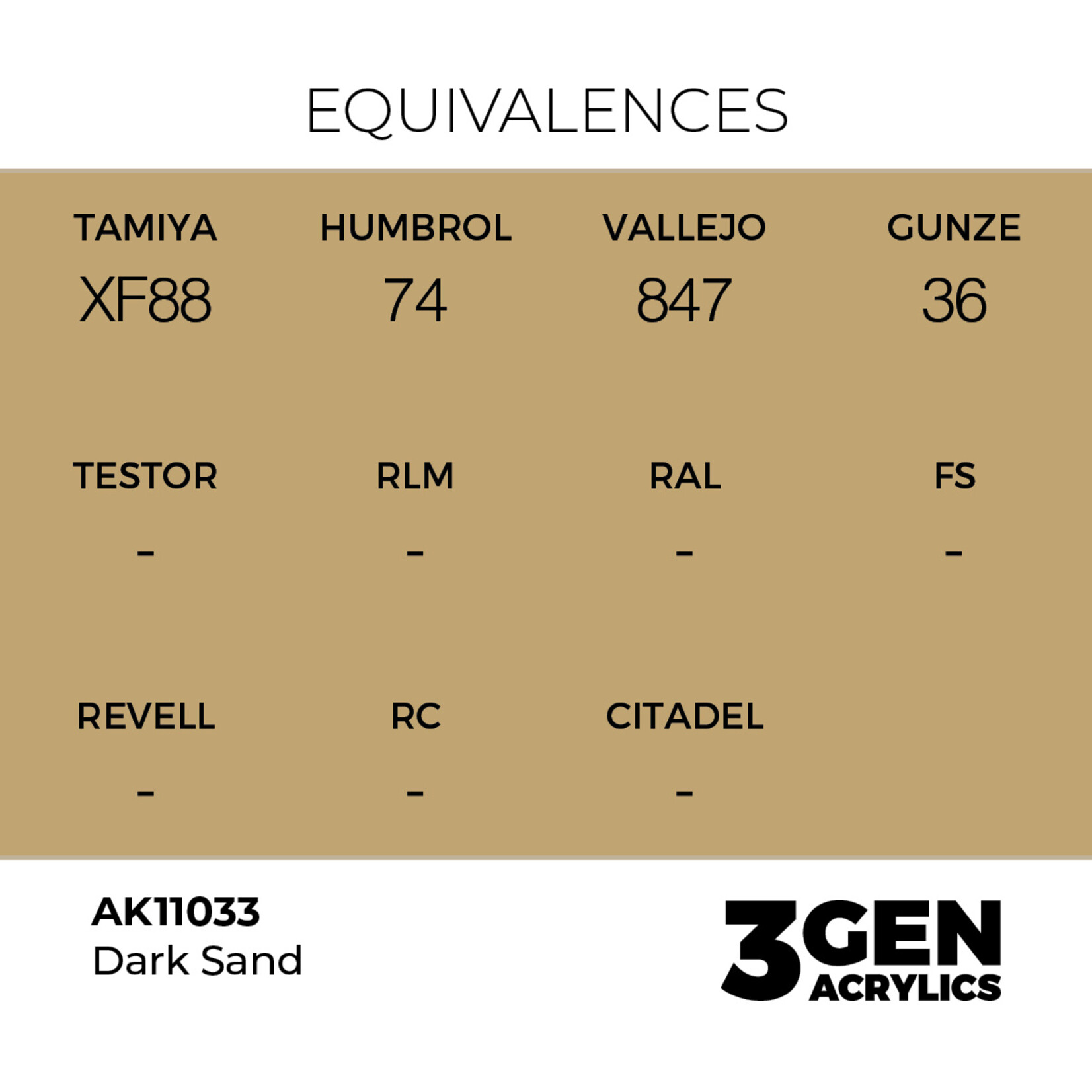 AK Interactive AK 3rd Gen Acrylics: Dark Sand (17ml)