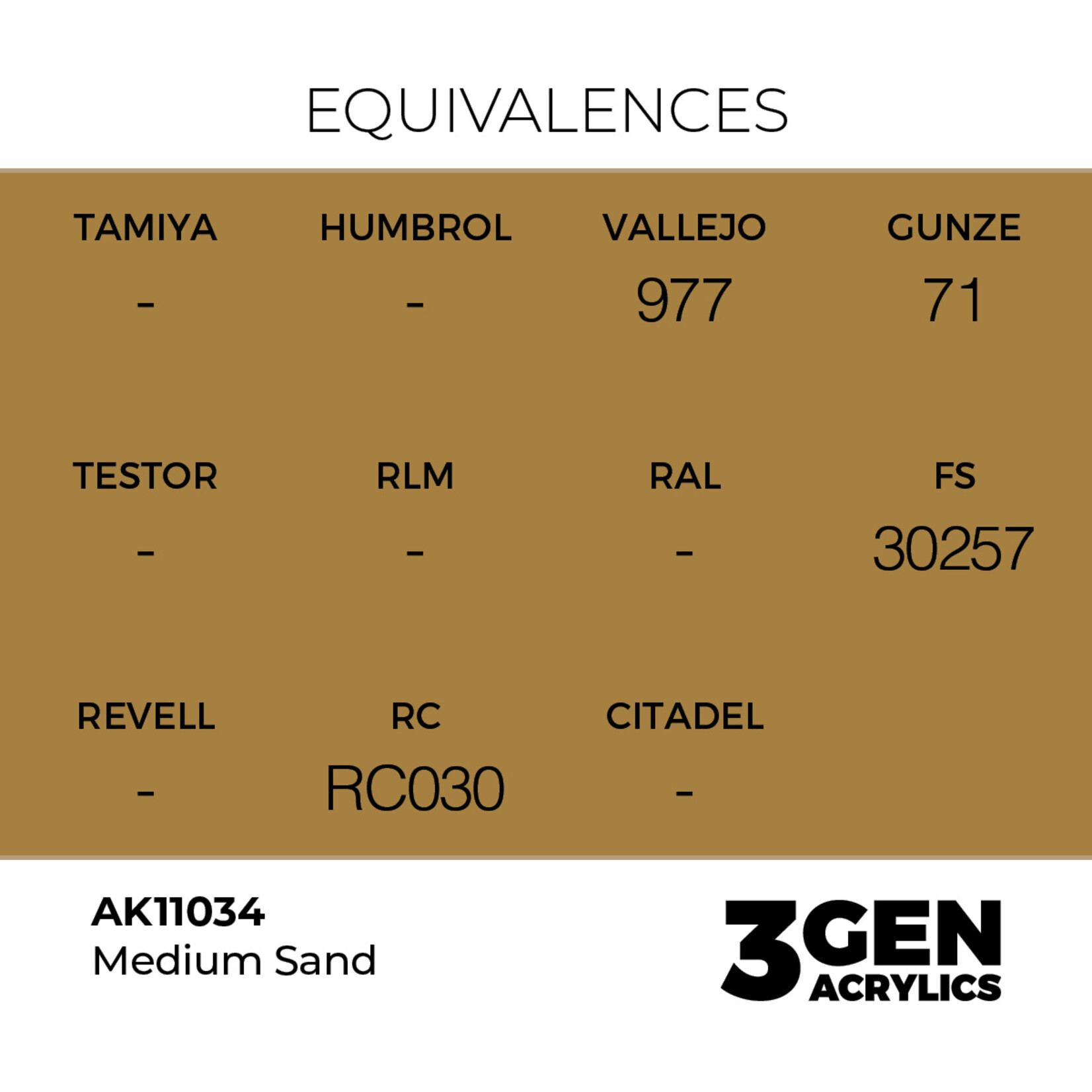 AK Interactive AK 3rd Gen Acrylics: Medium Sand (17ml)