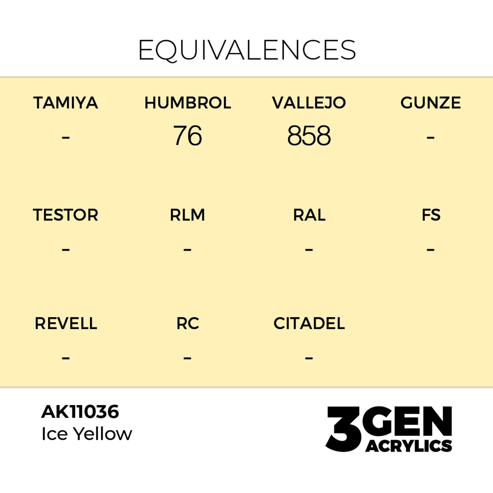 AK Interactive AK 3rd Gen Acrylics: Ice Yellow (17ml)