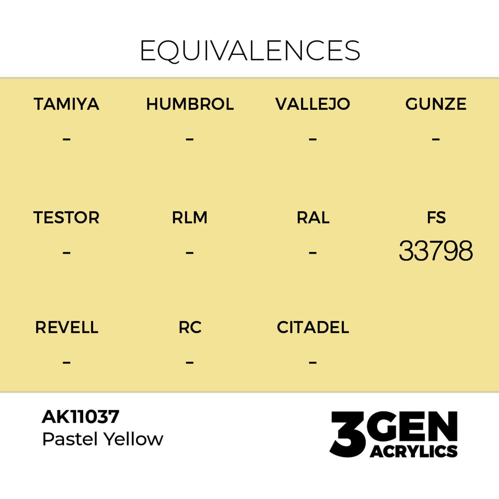 AK Interactive AK 3rd Gen Acrylics: Pastel Yellow (17ml)