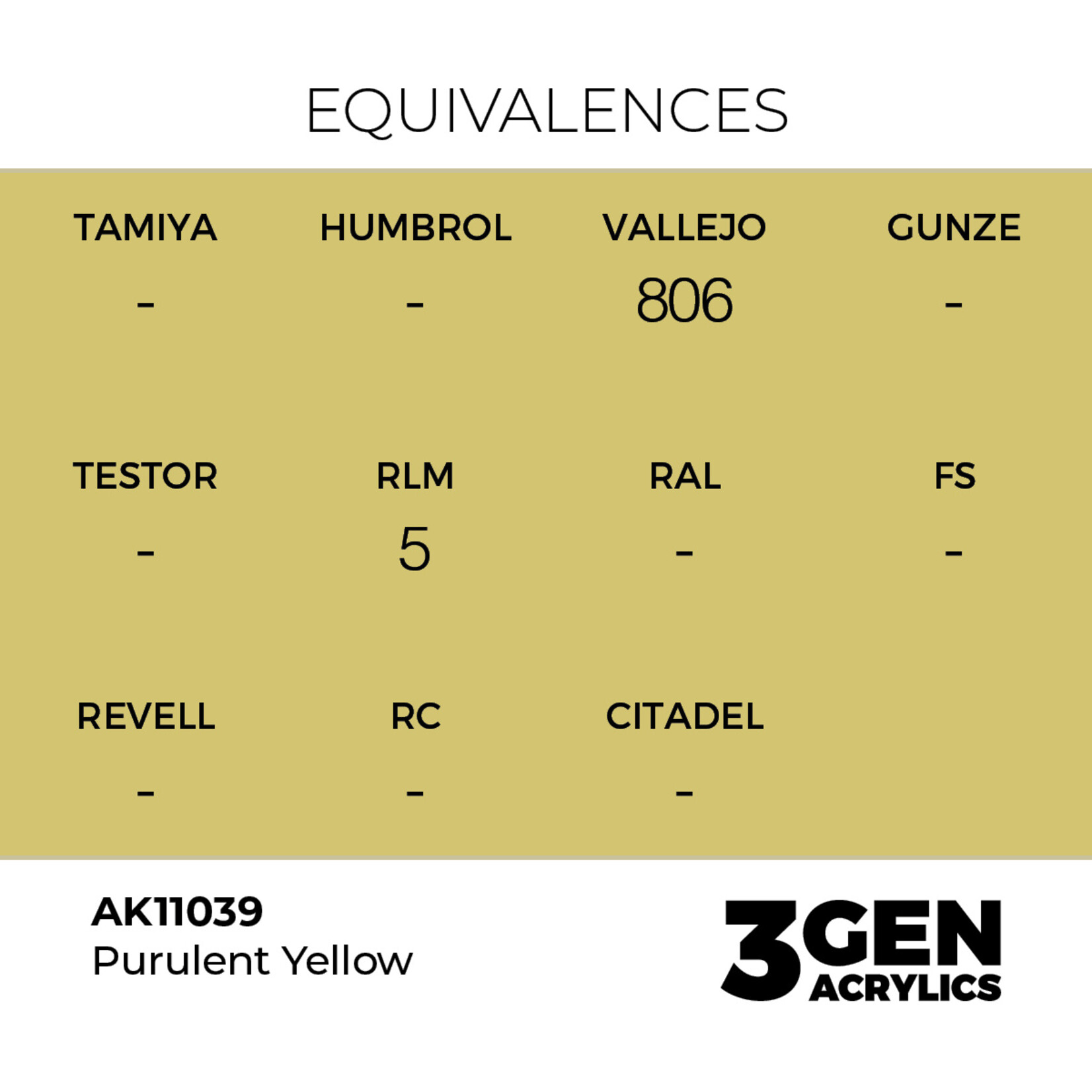 AK Interactive AK 3rd Gen Acrylics: Purulent Yellow (17ml)