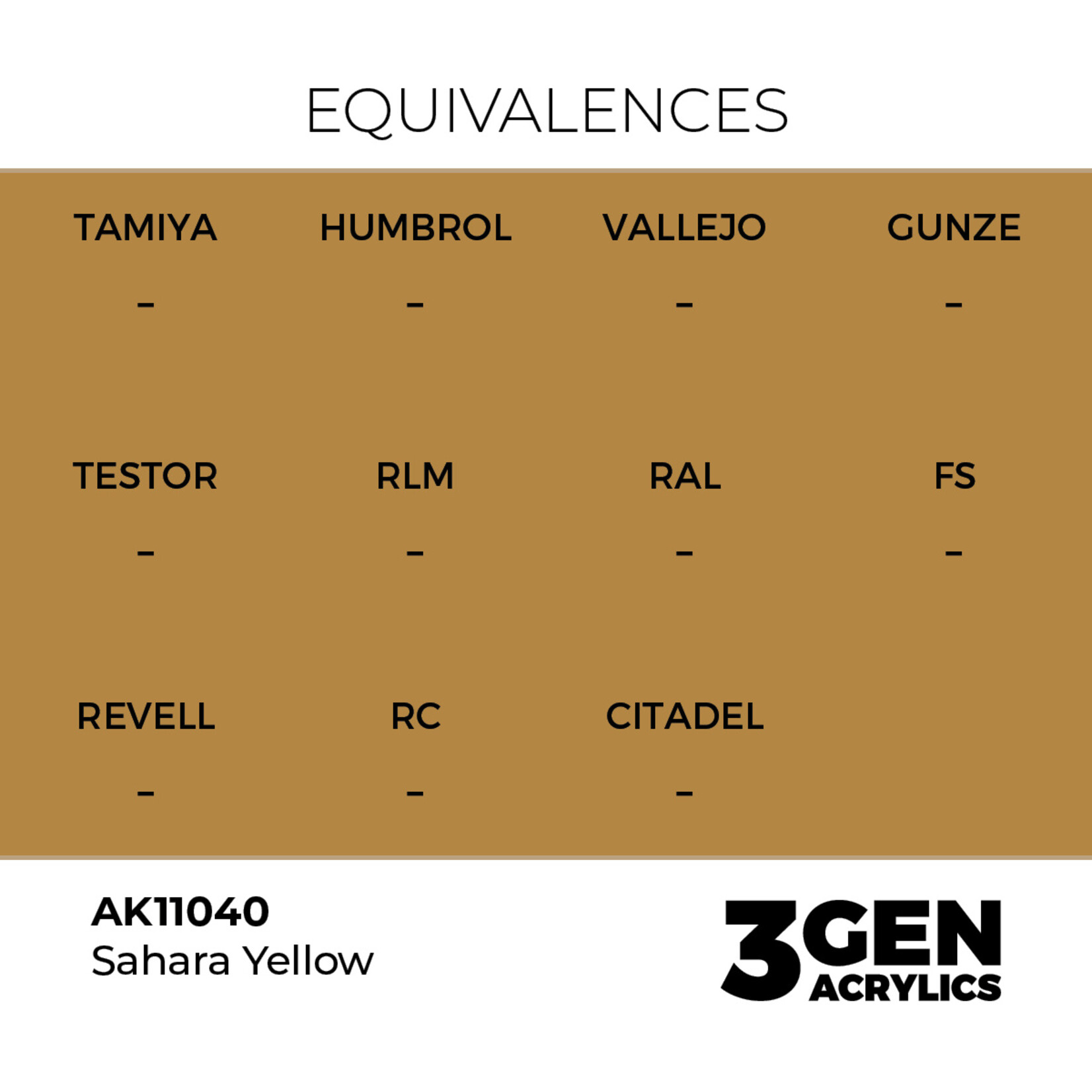 AK Interactive AK 3rd Gen Acrylics: Sahara Yellow (17ml)