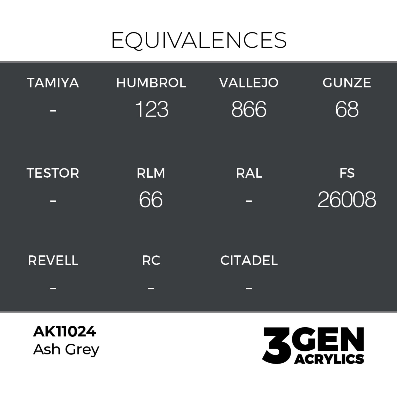 AK Interactive AK 3rd Gen Acrylics: Ash Grey (17ml)