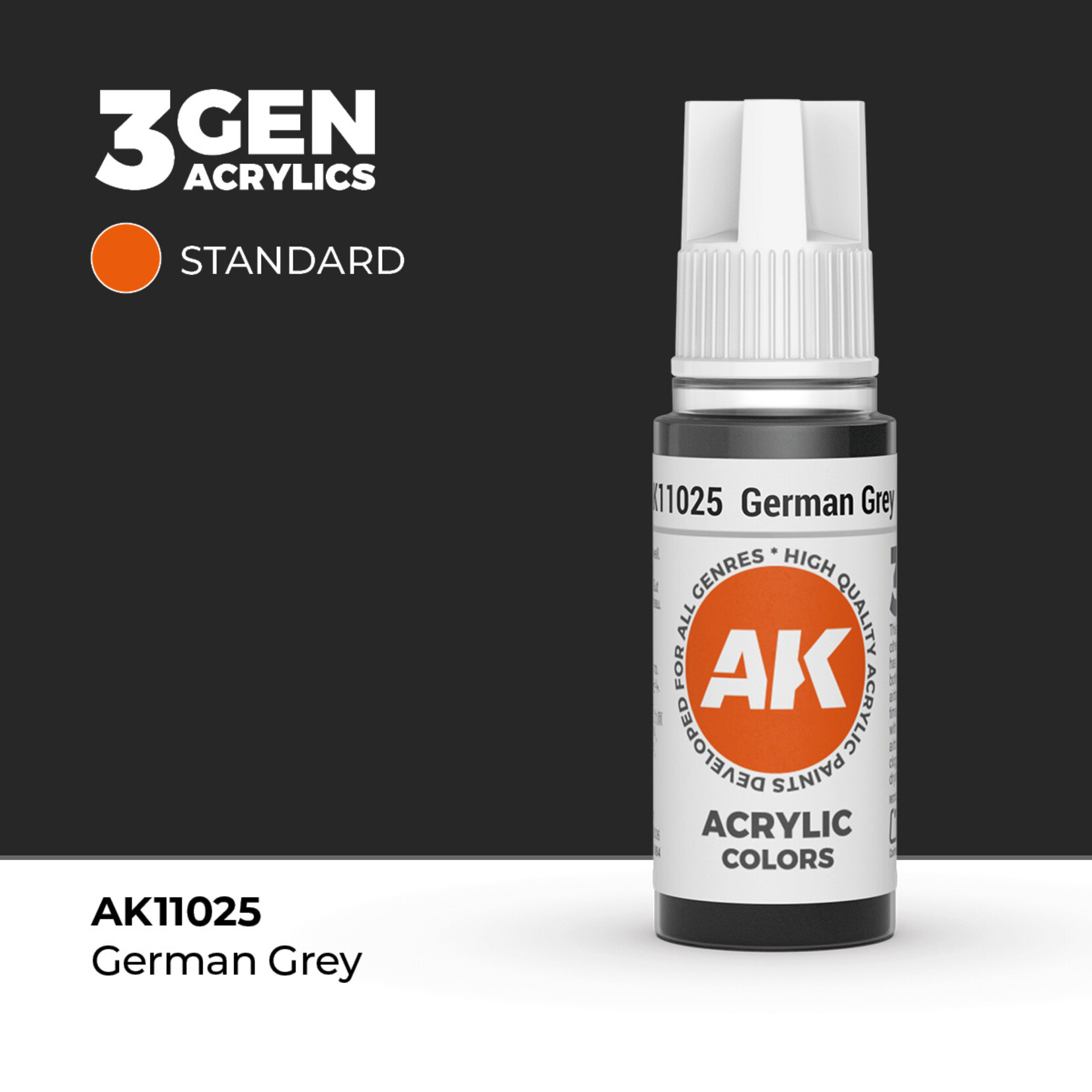 AK Interactive AK 3rd Gen Acrylics: German Grey (17ml)