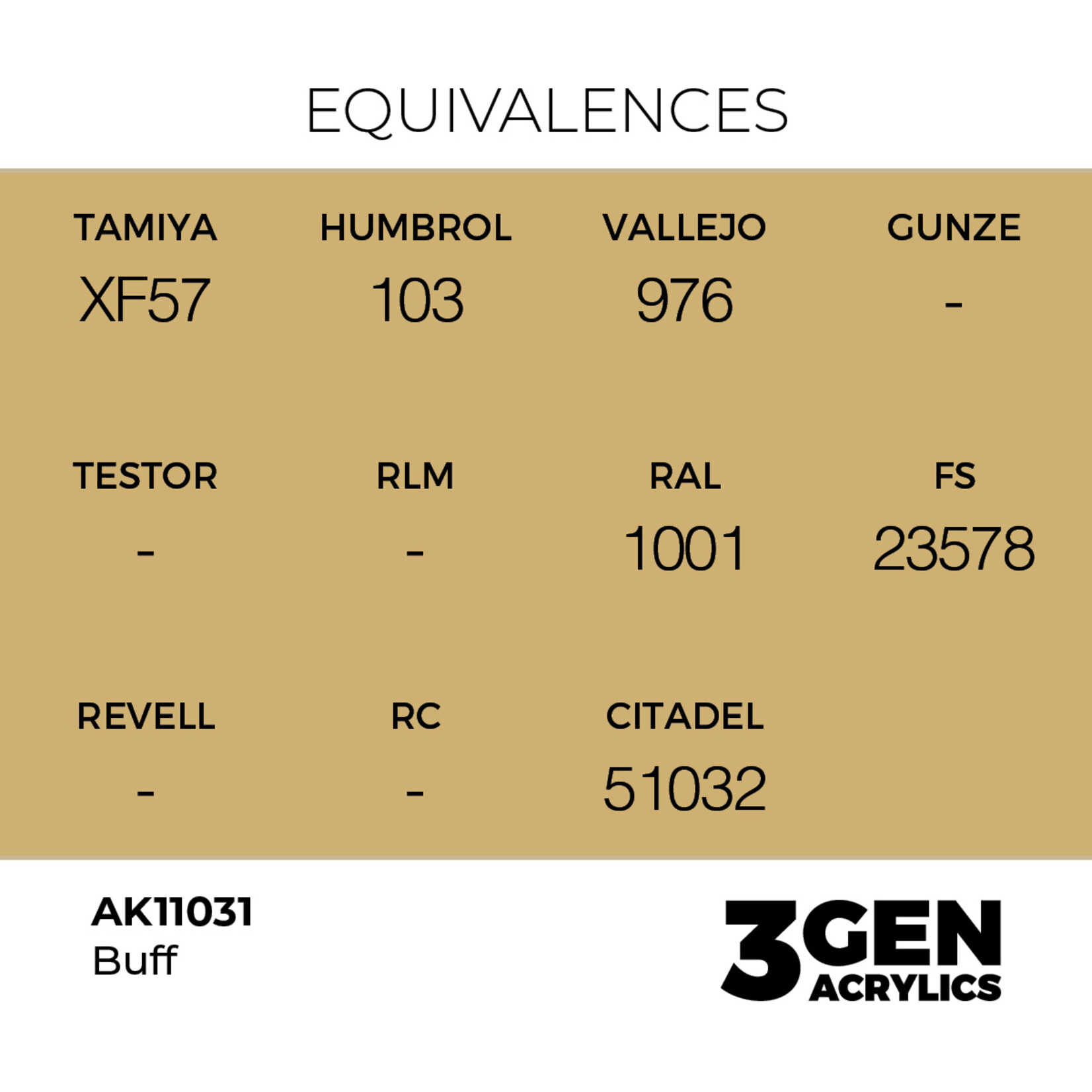 AK Interactive AK 3rd Gen Acrylics: Buff (17ml)