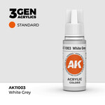 AK Interactive AK 3rd Gen Acrylics: White Grey (17ml)
