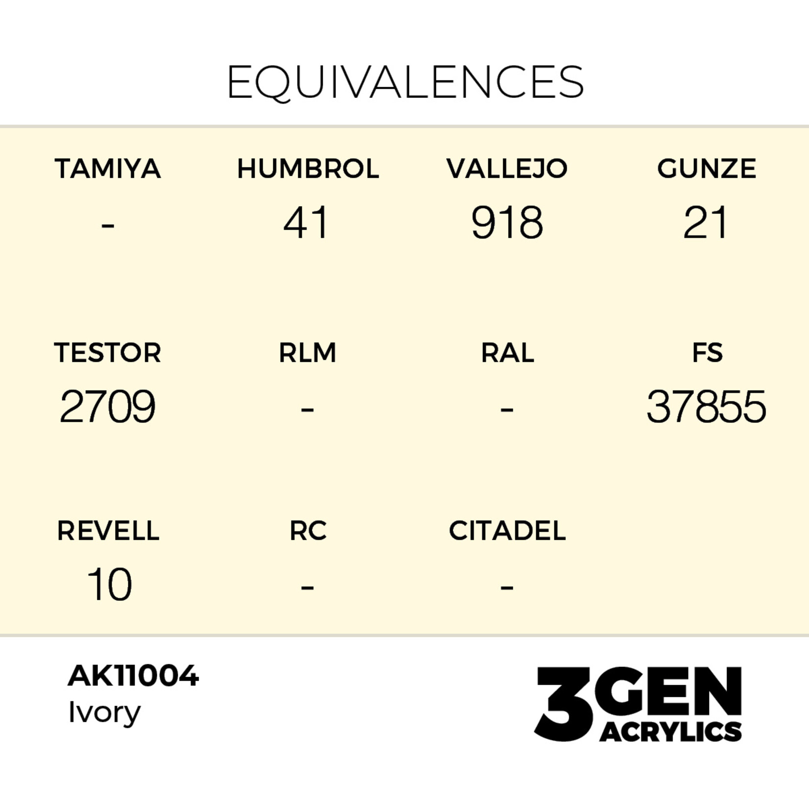 AK Interactive AK 3rd Gen Acrylics: Ivory (17ml)