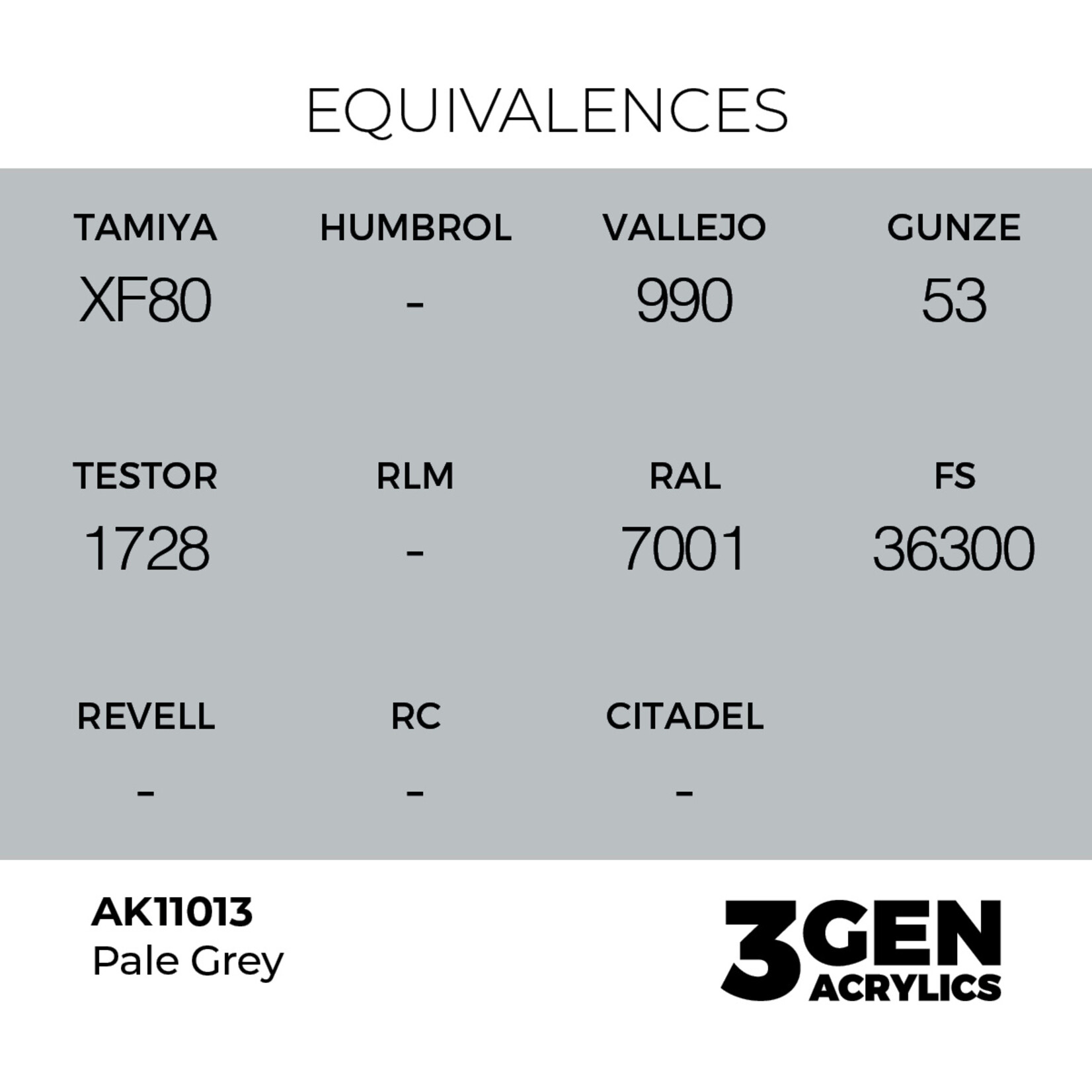 AK Interactive AK 3rd Gen Acrylics: Pale Grey (17ml)
