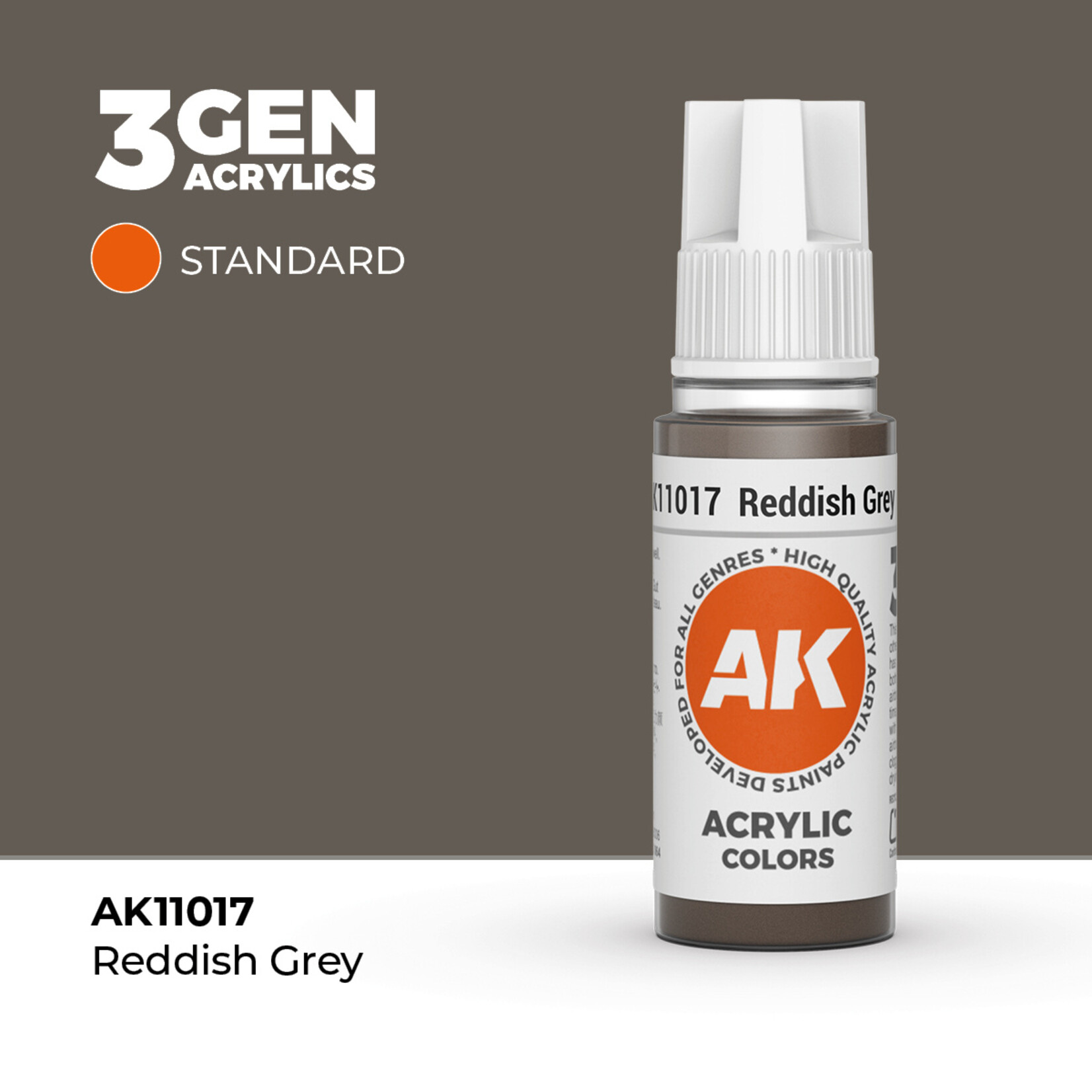 AK Interactive AK 3rd Gen Acrylics: Reddish Grey (17ml)