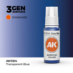 AK Interactive AK 3rd Gen Acrylics: Clear Blue (17ml) **