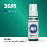 AK Interactive AK 3rd Gen Acrylics: Emerald Metallic Green (17ml)