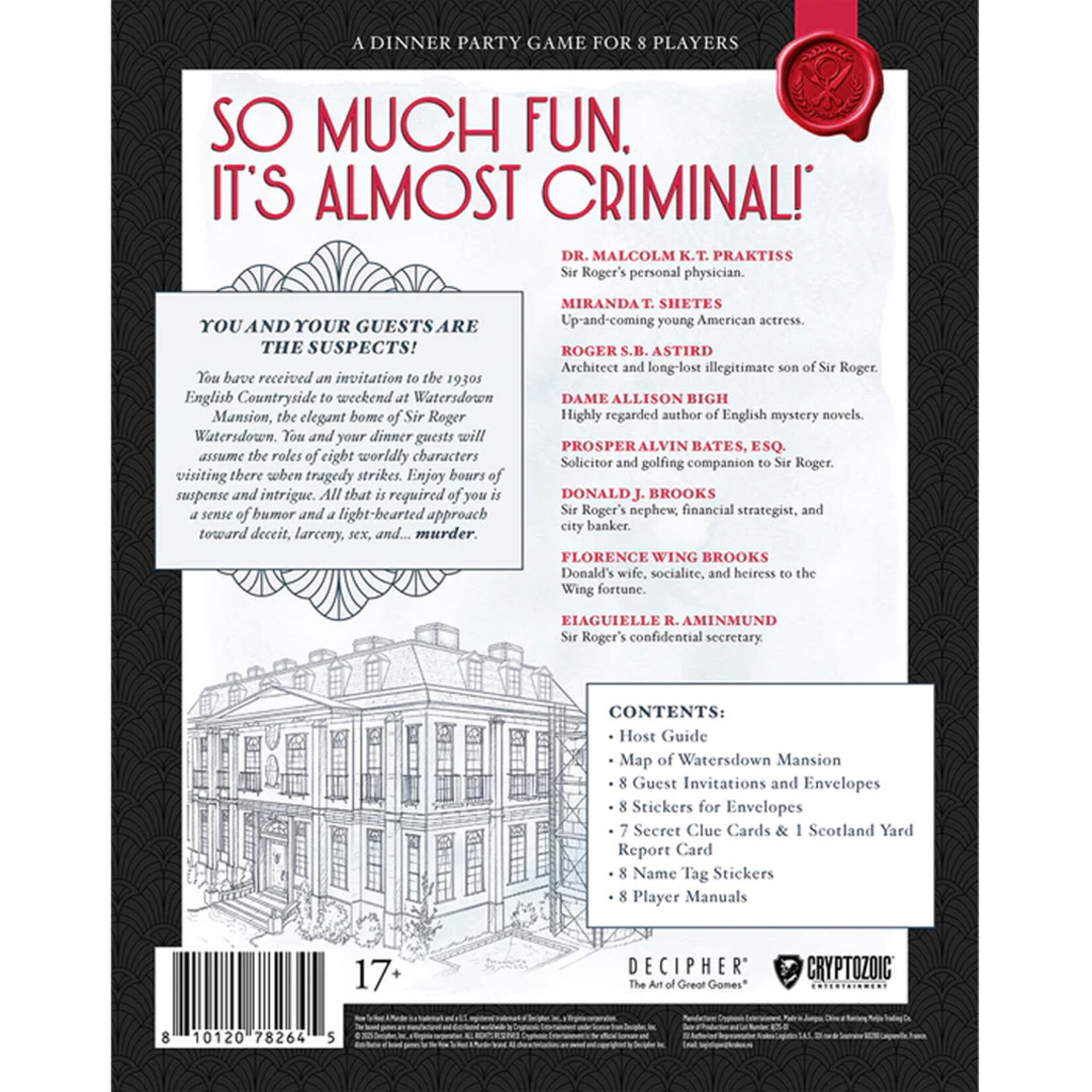 Cryptozoic Entertainment How to Host a Murder: Watersdown Affair (EN)