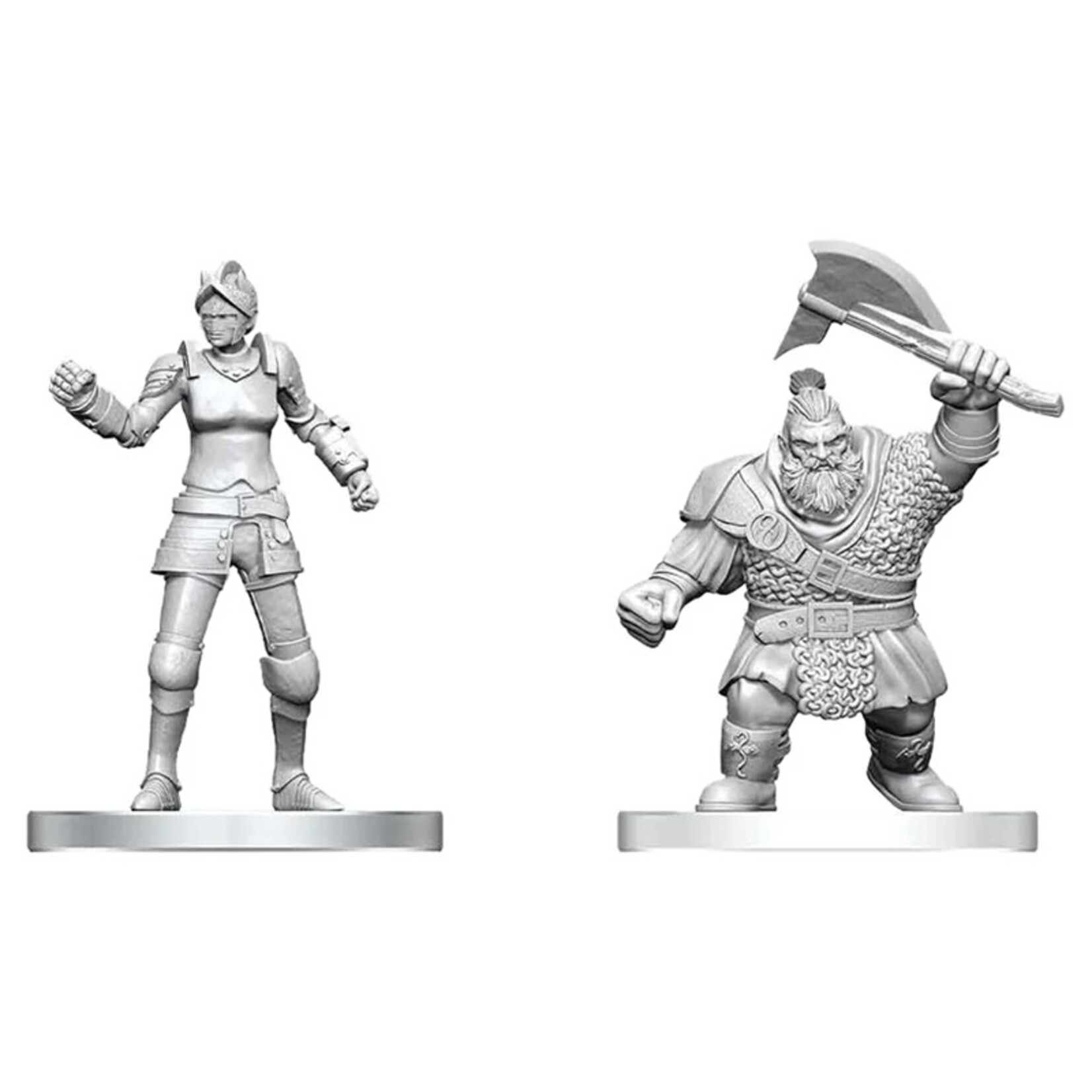 Wizkids D&D Nolzur's Marvelous Miniatures Cultist of Bane & Dwarf Zhentilar Soldier