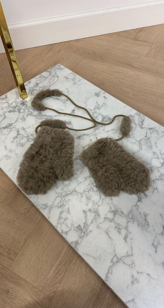 FAKE FUR COVER HANDSCHOEN 1650 TAUPE