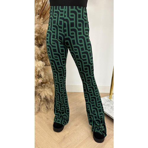 AMAZING PRINT FLAIR PANTS 8212 GREEN