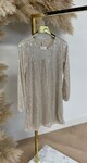 NEW COLLECTION BASIC SEQUIN DRESS BEIGE