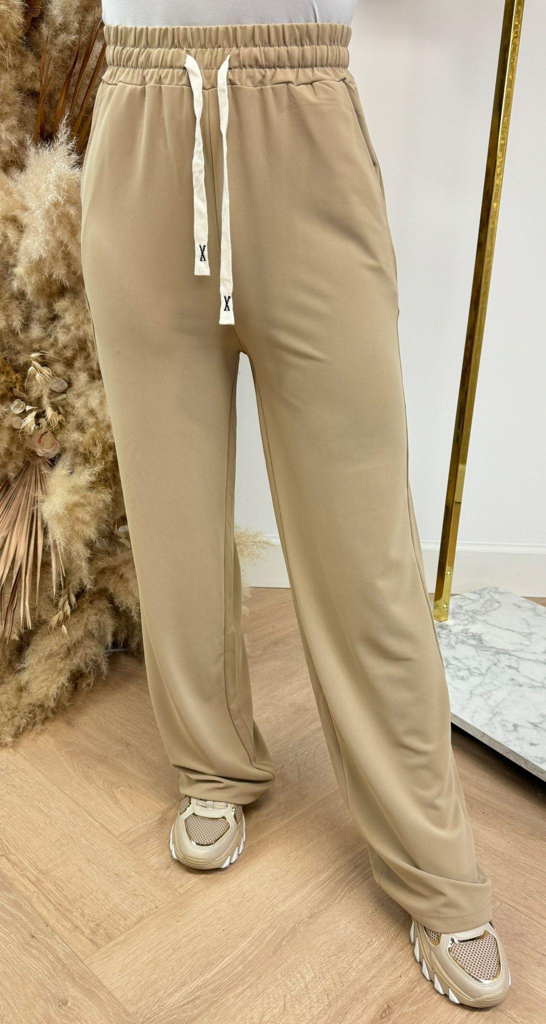 STRAIGHT LEG PANTS 107 BEIGE