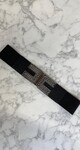 VLECHT DOUBLE C BELT 20822-6 BLACK/SILVER