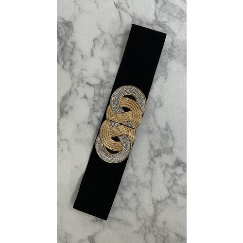 INFINITY DIAMOND BELT 3272-6 BLACK/GOLD